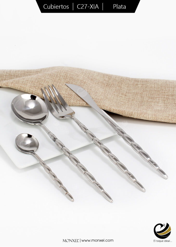 Obtén el mejor precio ¡contáctanos!
Set 4pz (Cuchillo, Tenedor, Cuchara sopa, Cuchara postre)
Material: Acero Inoxidable 304
Color: Plata
Pintura: Recubrimiento PVD a base de vapor con pulido de espejo.
Nota: Las imágenes mostradas en está página pueden tener algún cambio con el producto físico, debido a los diferentes dispositivos en que se vean, así como a los nuevos lotes de llegada de cada producto.
Los precios y disponibilidad mostrados en está página son sujetos a cambios sin previo aviso