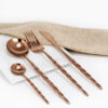 Cubiertos C27-XIA Rosa Oro Set 4pz (Acero Inoxidable)