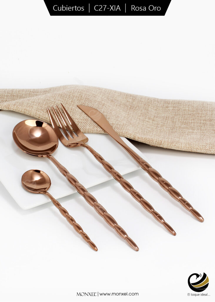 Obtén el mejor precio ¡contáctanos!
Set 4pz (Cuchillo, Tenedor, Cuchara sopa, Cuchara postre)
Material: Acero Inoxidable 304
Color: Rosa Oro
Pintura: Recubrimiento PVD a base de vapor con pulido de espejo.
Nota: Las imágenes mostradas en está página pueden tener algún cambio con el producto físico, debido a los diferentes dispositivos en que se vean, así como a los nuevos lotes de llegada de cada producto.
Los precios y disponibilidad mostrados en está página son sujetos a cambios sin previo aviso