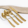 Cubiertos C28-CRA Oro Set 4pz (Acero Inoxidable)