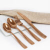 Cubiertos C28-CRA Rosa Oro Set 4pz (Acero Inoxidable)