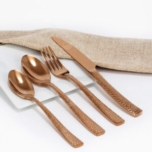 Cubiertos C28-CRA Rosa Oro Set 4pz (Acero Inoxidable)
