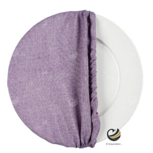Funda Plato Base P153-LIN Lila 40 cm. (Textil)