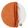 Funda Plato Base P153-LIN Naranja 40 cm. (Textil)