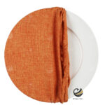 Funda Plato Base P153-LIN Naranja 40 cm. (Textil)