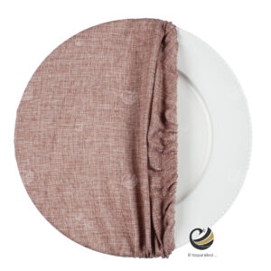 Funda Plato Base P153-LIN Sepia 40 cm. (Textil)