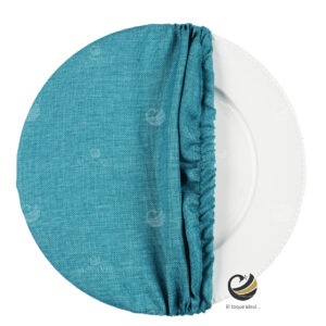 Funda Plato Base P153-LIN Turquesa 40 cm. (Textil)