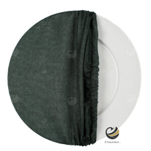 Funda Plato Base P153-LIN Verde Esmeralda 40 cm. (Textil)