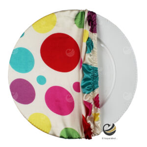 Funda Plato Base P155-POL Ivory Multicolor 40 cm. (Textil)