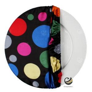 Funda Plato Base P155-POL Negro 40 cm. (Textil)