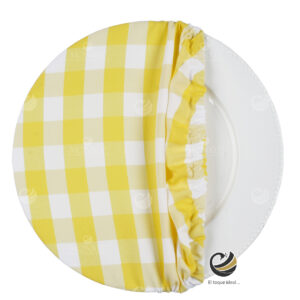 Funda Plato Base P159-PIC Amarillo 40 cm. (Textil)