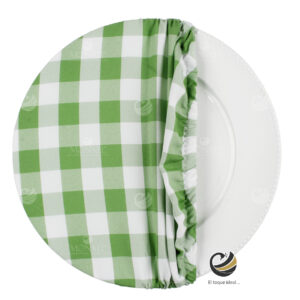 Funda Plato Base P159-PIC Verde Limón 40 cm. (Textil)