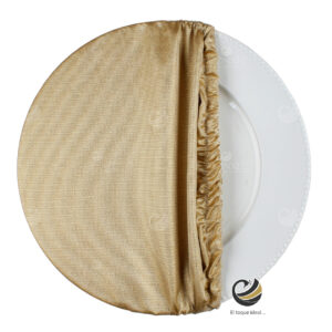 Funda Plato Base P162-BRI Oro 40 cm. (Textil)