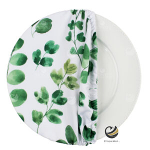 Funda Plato Base P188-LEA Verde 40 cm. (Textil)