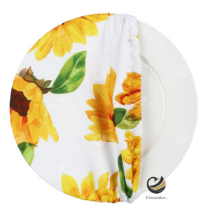 Funda Plato Base P192-GIR Amarillo 40 cm. (Textil)