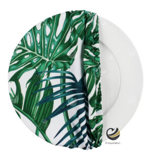 Funda Plato Base P195-HOJ Verde 40 cm. (Textil)