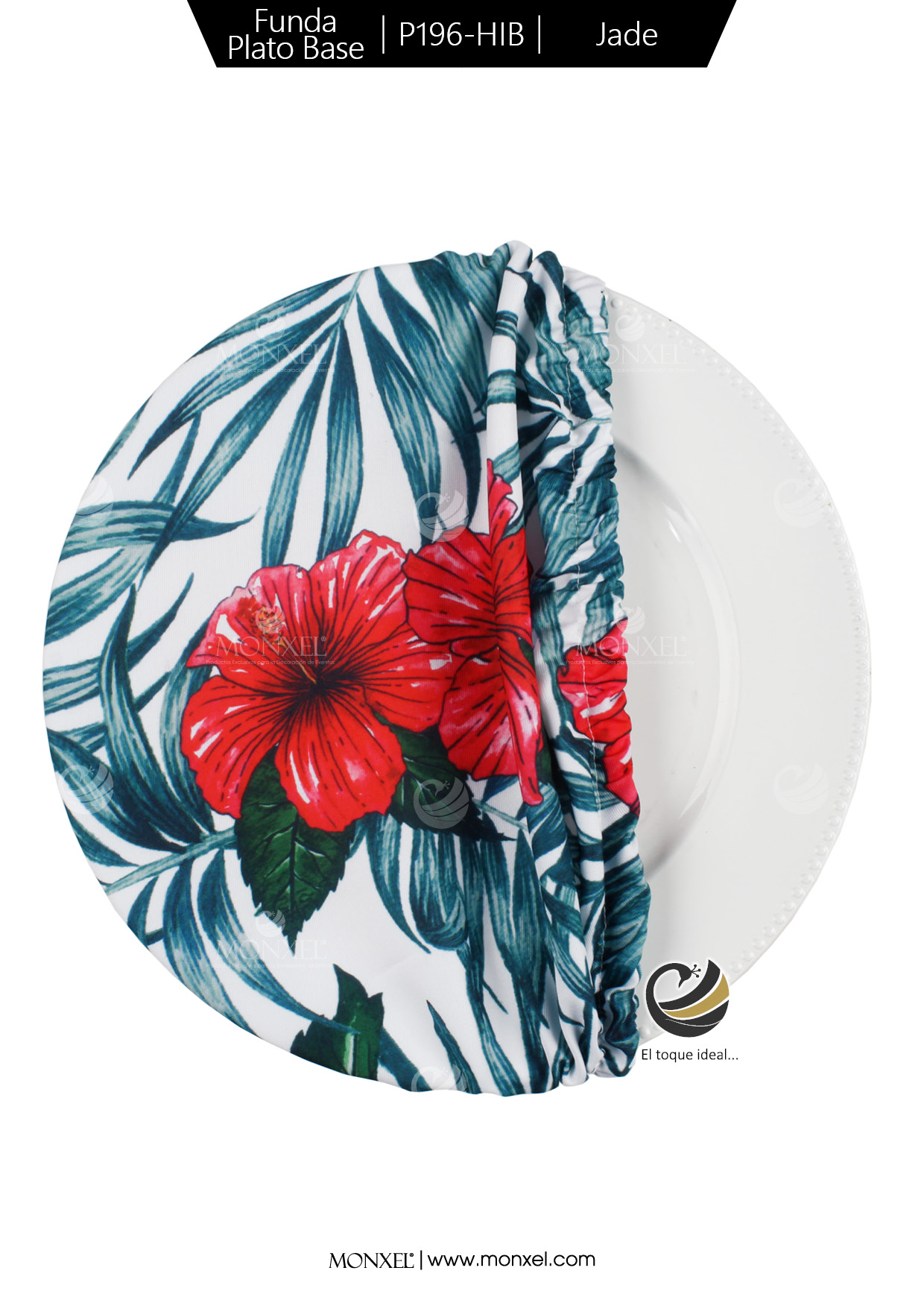 Funda Plato Base P196-HIB Jade 40 cm. (Textil)
