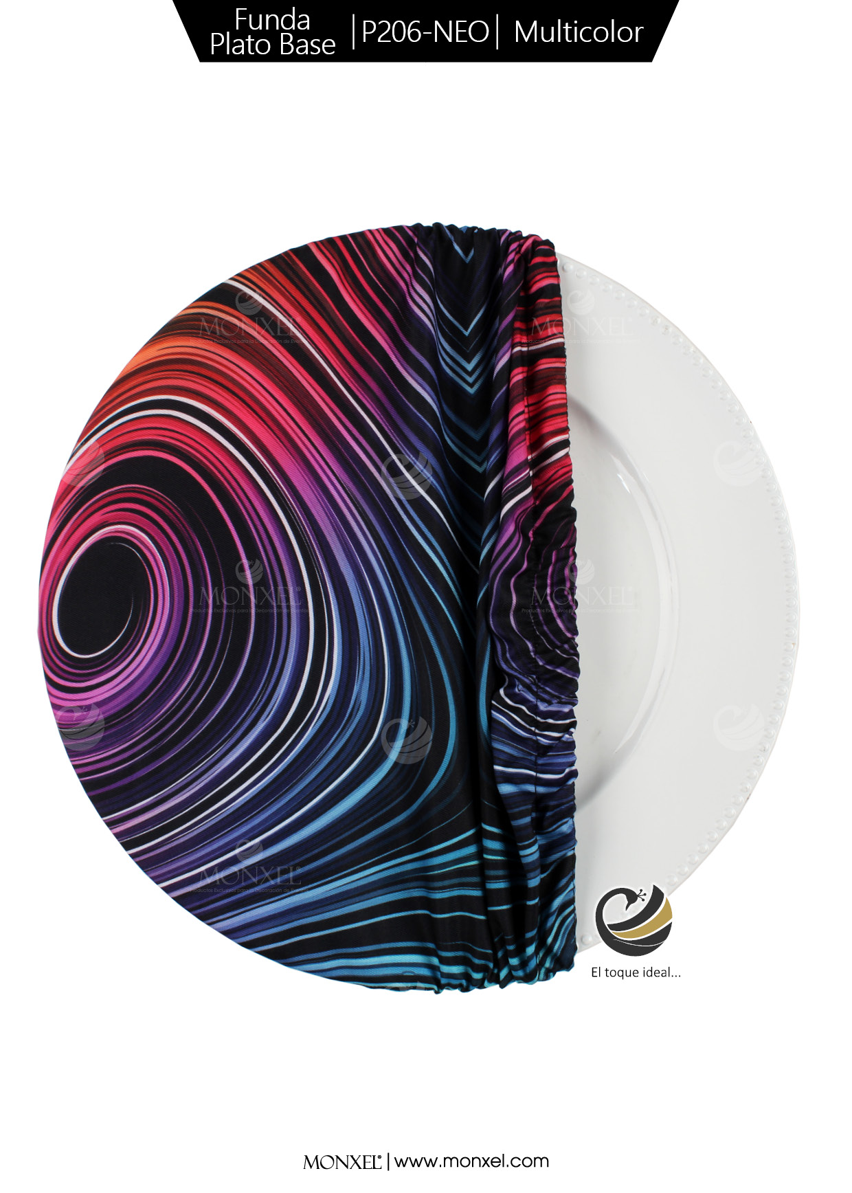 Funda Plato Base P206-NEO Multicolor 40 cm. (Textil)