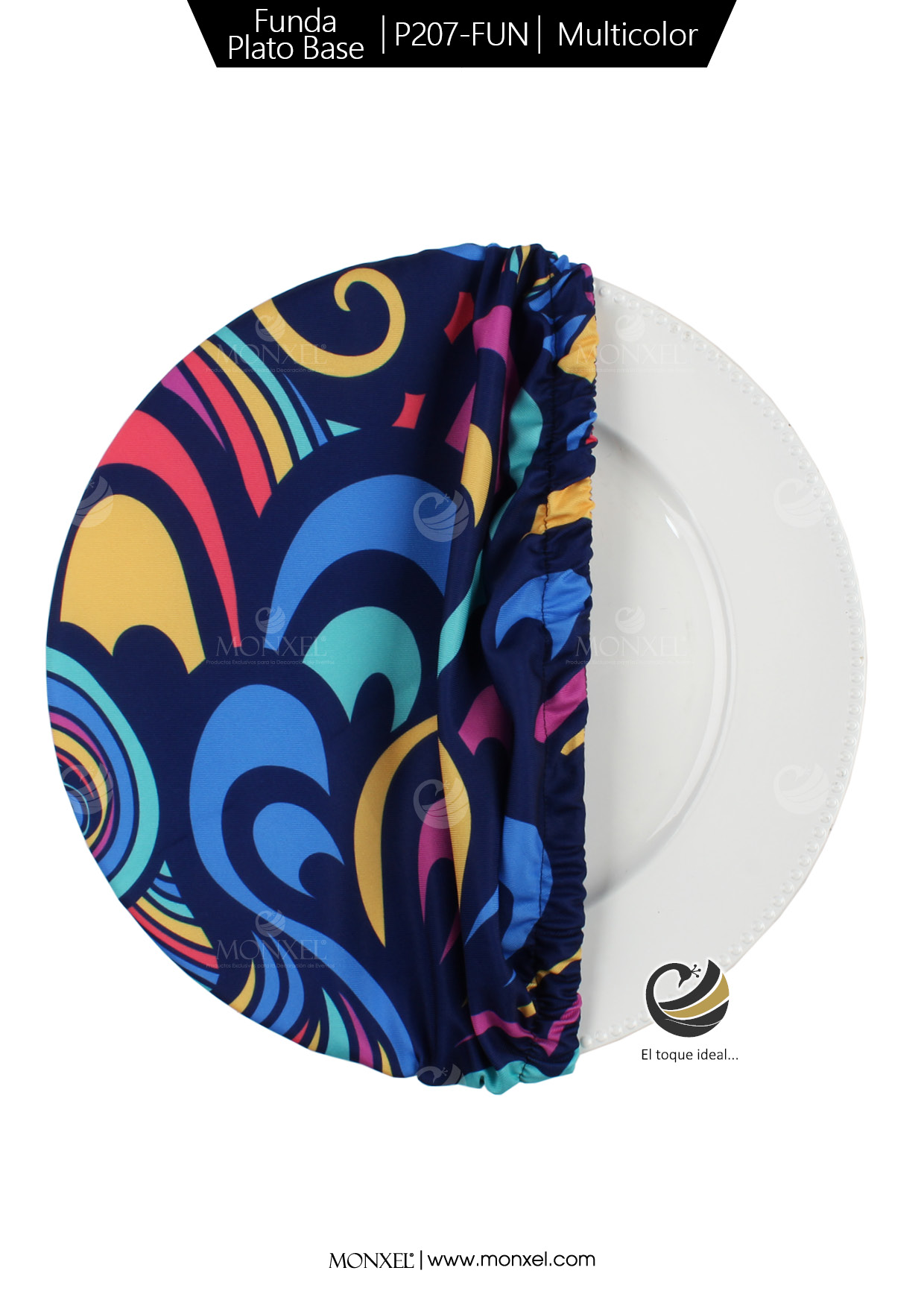 Funda Plato Base P207-FUN Multicolor 40 cm. (Textil)