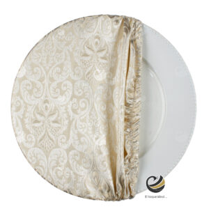 Funda Plato Base P209-GRE Ivory 40 cm. (Textil)