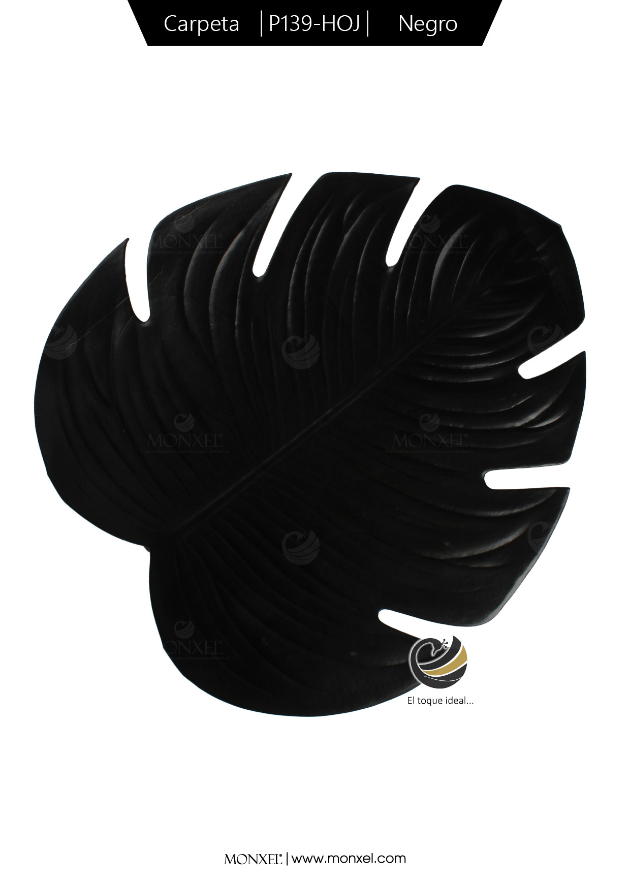 Carpeta (Plato Base) P139-HOJ Negro 43x45 cm. (PVC)