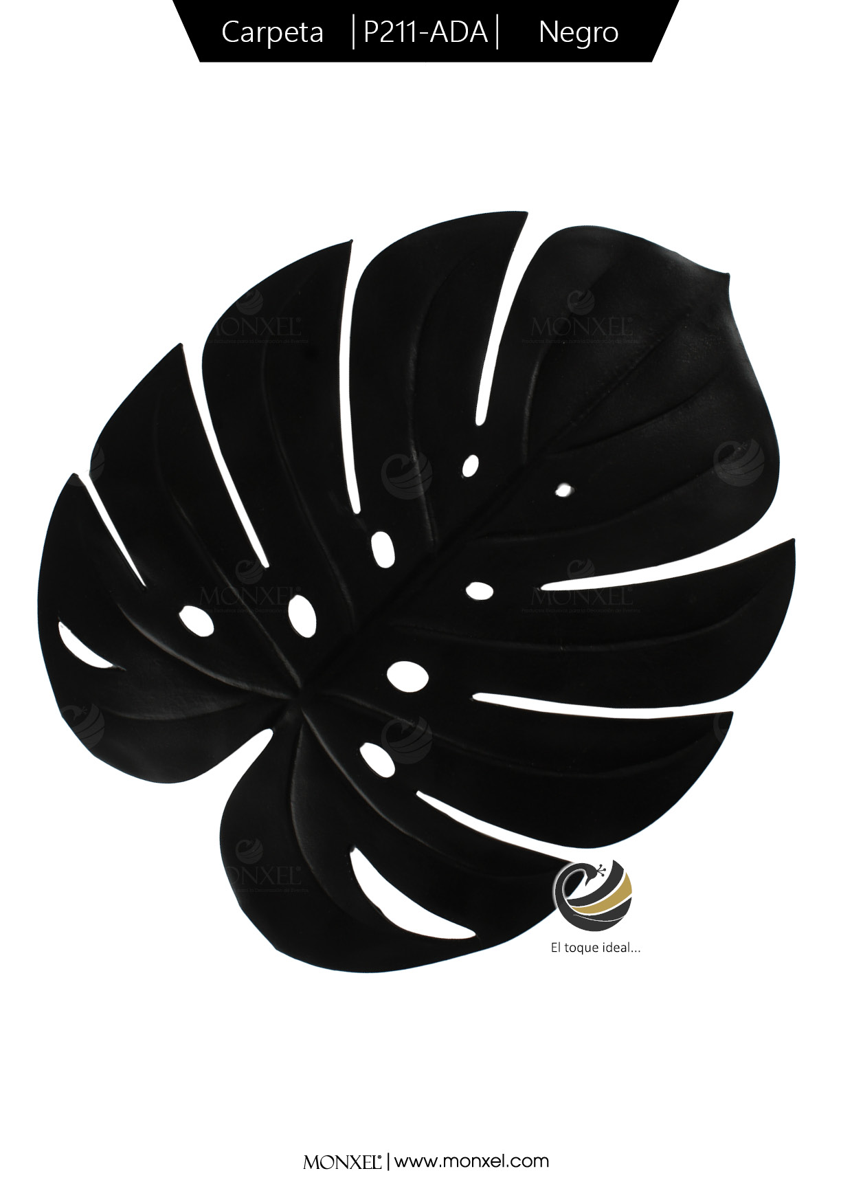 Carpeta (Plato Base) P211-ADA Negro 43x45 cm. (PVC)