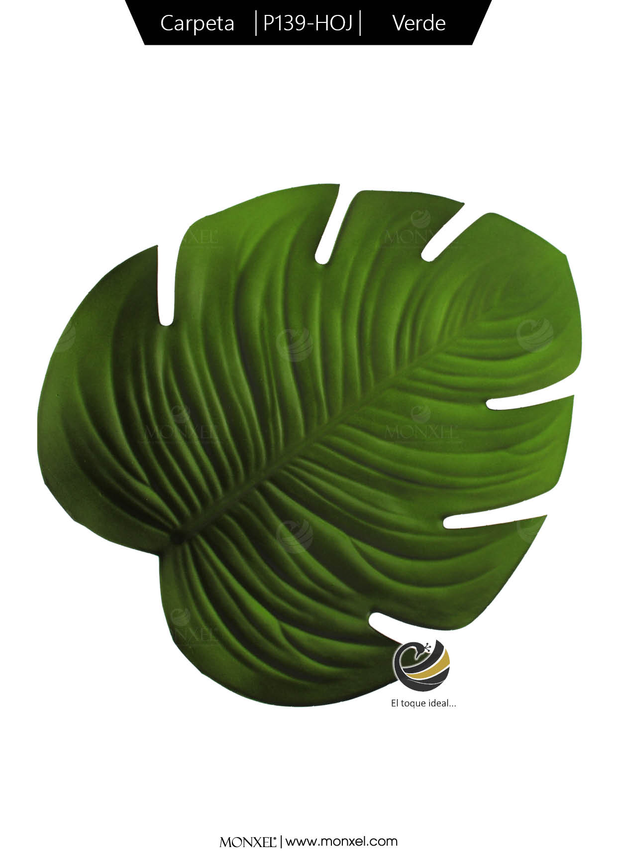 Carpeta (Plato Base) P139-HOJ Verde 43x45 cm. (PVC)