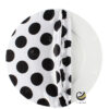 Funda Plato Base P155-POL Blanco/Negro 40 cm. (Textil)