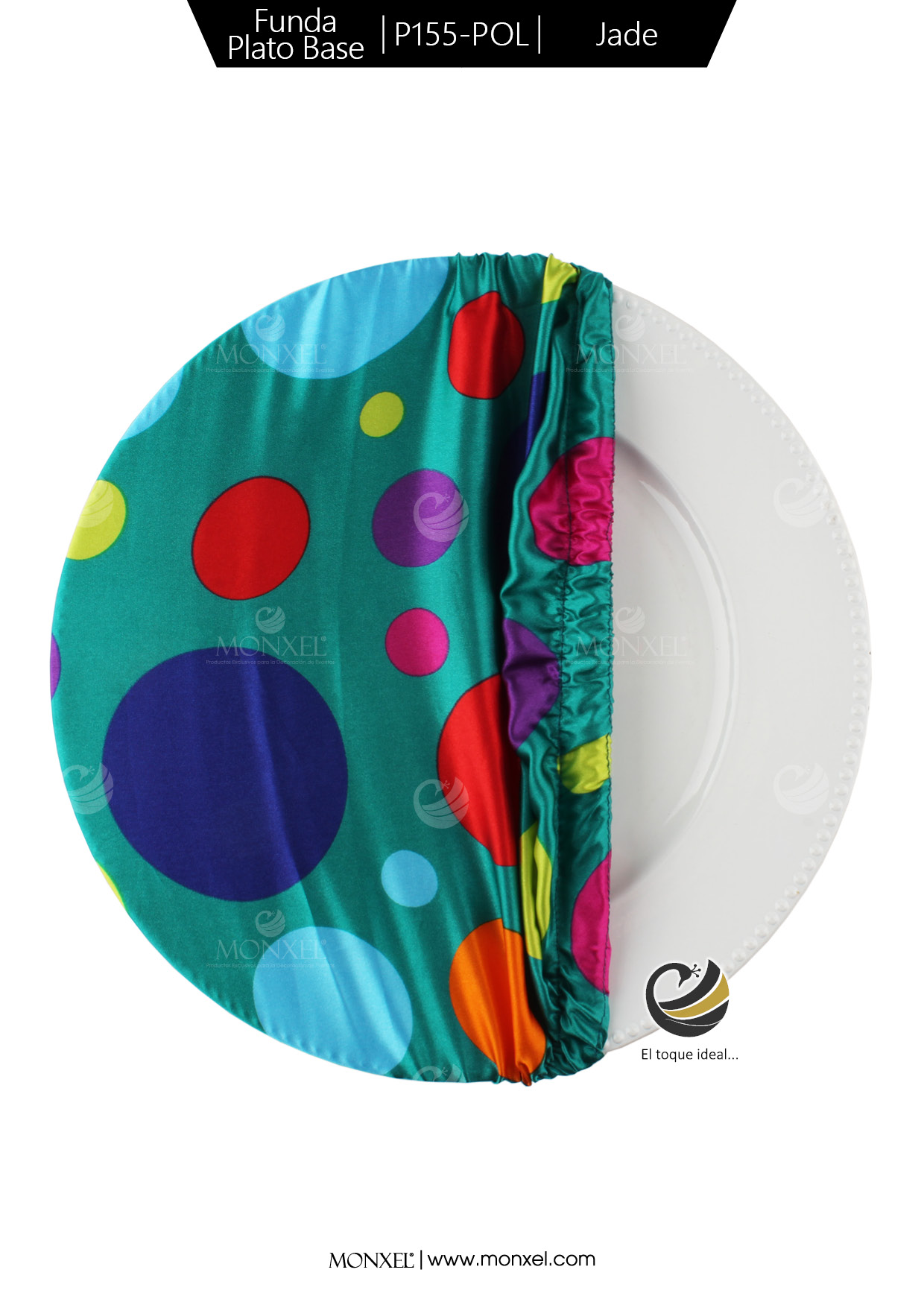 Funda Plato Base P155-POL Jade 40 cm. (Textil)