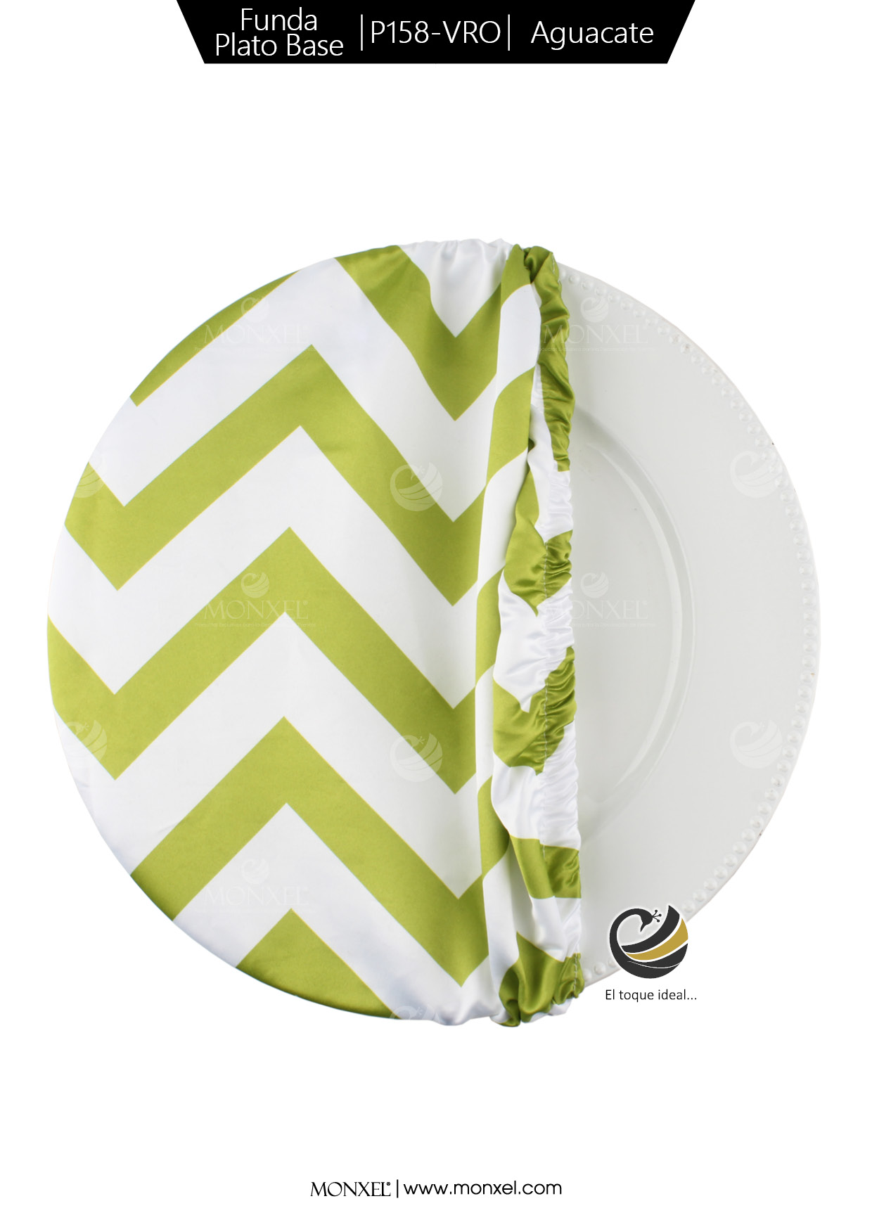 Funda Plato Base P158-VRO Aguacate 40 cm. (Textil)