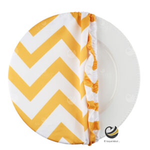 Funda Plato Base P158-VRO Amarillo 40 cm. (Textil)