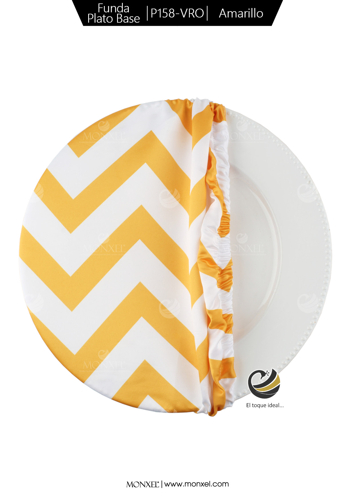 Funda Plato Base P158-VRO Amarillo 40 cm. (Textil)