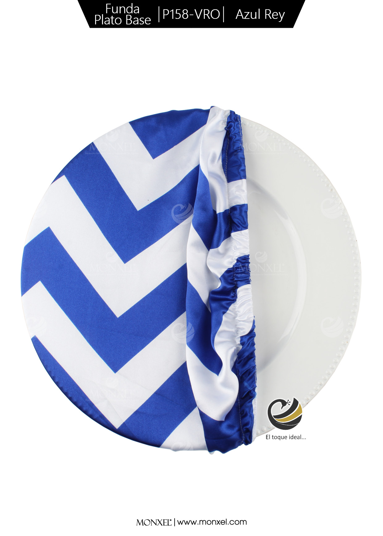 Funda Plato Base P158-VRO Azul Rey 40 cm. (Textil)