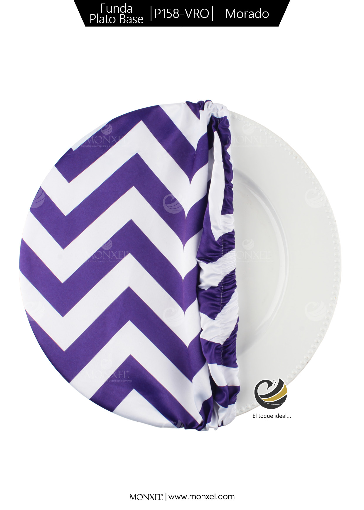 Funda Plato Base P158-VRO Morado 40 cm. (Textil)