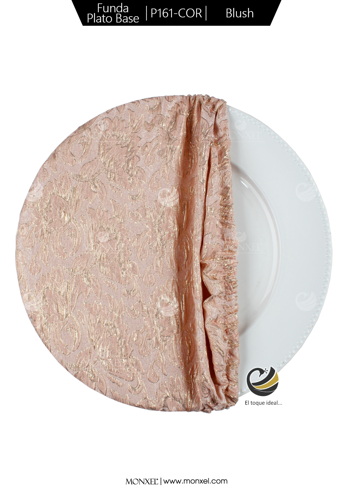 Funda Plato Base P161-COR Blush 40 cm. (Textil)
