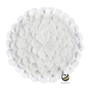 Carpeta (Plato Base) P214-FLO Blanco 35 cm. (PVC)