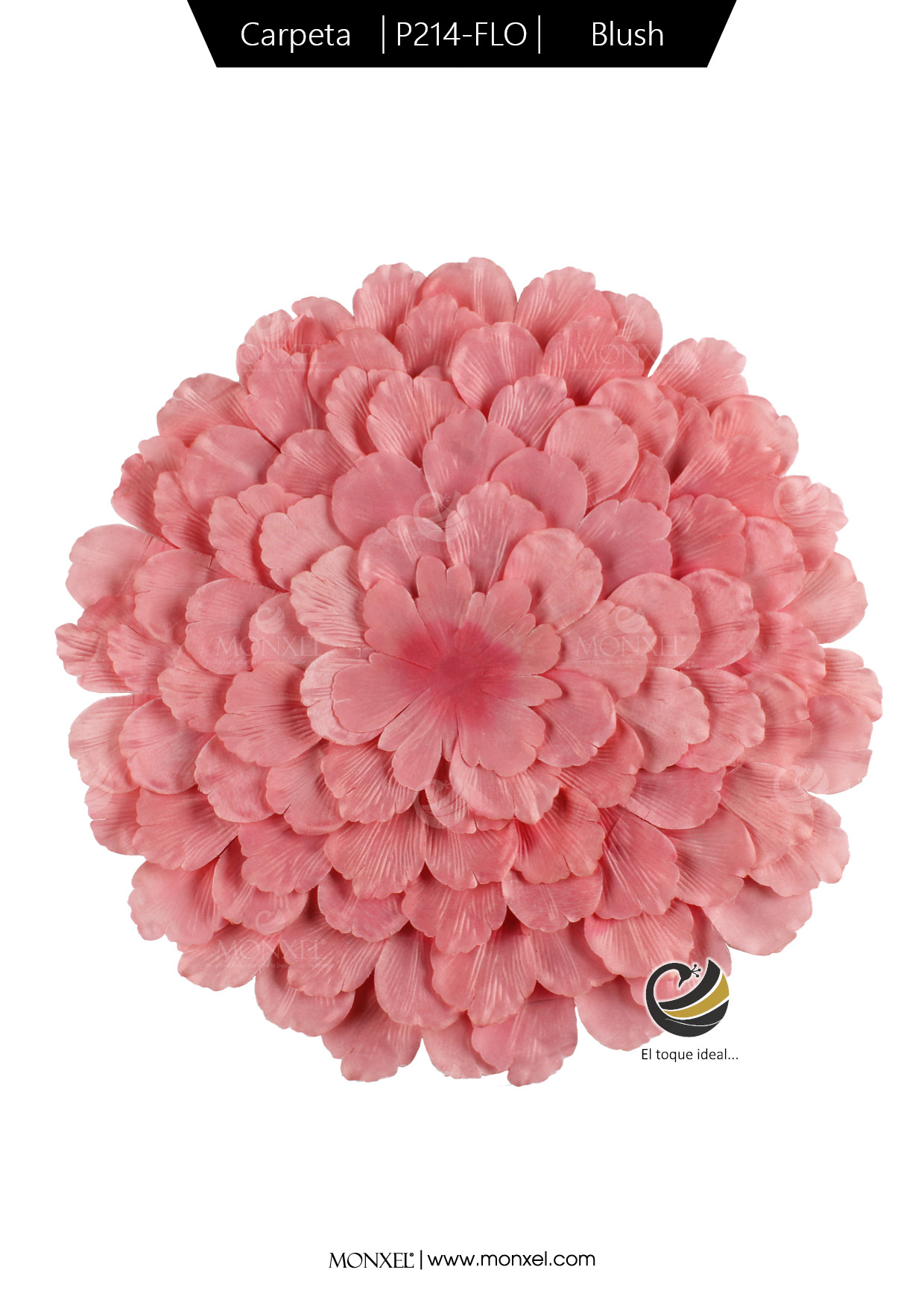 Carpeta (Plato Base) P214-FLO Blush 35 cm. (PVC)