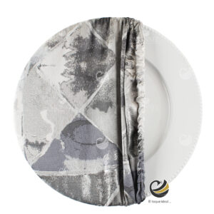 Funda Plato Base P145-VIE Plata 40 cm. (Textil)