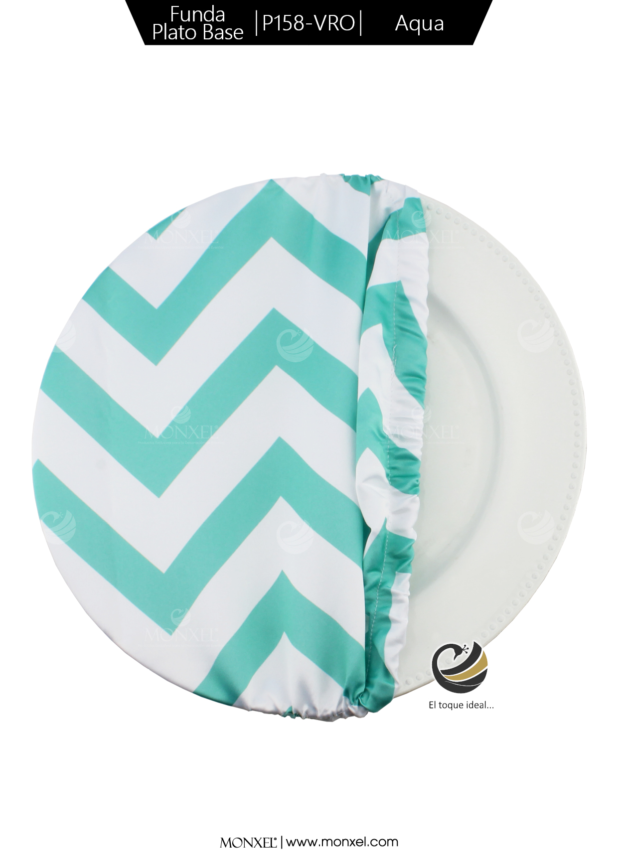 Funda Plato Base P158-VRO Aqua 40 cm. (Textil)