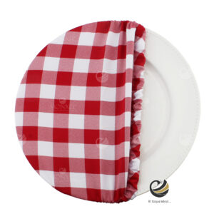 Funda Plato Base P159-PIC Rojo 40 cm. (Textil)