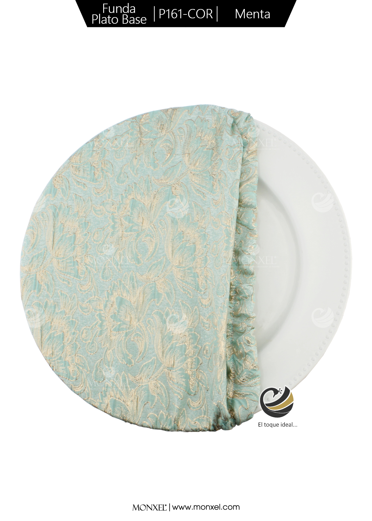 Funda Plato Base P161-COR Menta 40 cm. (Textil)