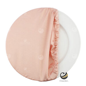 Funda Plato Base P162-BRI Blush Pink 40 cm. (Textil)