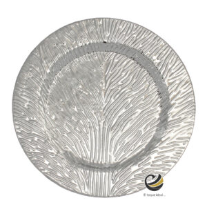 Plato Base P216-ROT Plata 33 cm. (Polipropileno)
