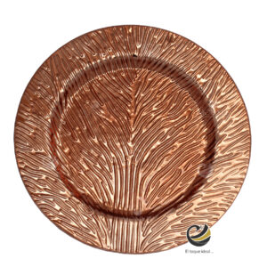 Plato Base P216-ROT Rosa Oro 33 cm. (Polipropileno)