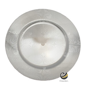 Plato Base P217-RAY Plata 33 cm. (Polipropileno)