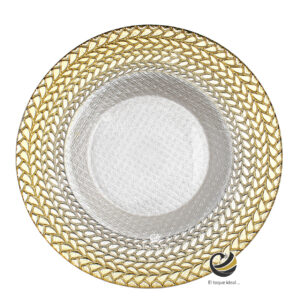 Plato Base P220-TRE Oro 33cm (Cristal)