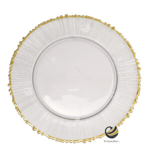Plato Base P221-SUN Oro 33cm (Cristal)