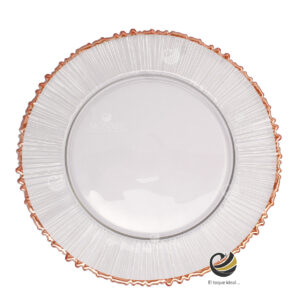 Plato Base P221-SUN Rosa Oro 33cm (Cristal)