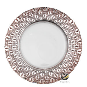 Plato Base P222-NET Rosa Oro 33cm (Cristal)