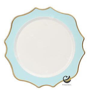 Plato Base P215-FLO Bco/A. Baby 33 cm. (Polipropileno)